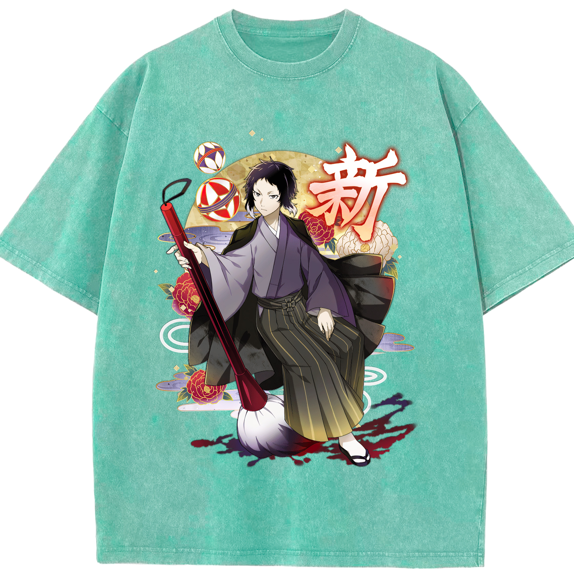 （画像用） 文豪ストレイドッグス Bungo Stray Dogs 綿100% ヴィンテージ風 半袖Tシャツ（フロントプリント）
